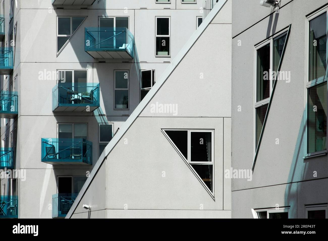 Die Eisberghäuser, Aarhus docklands, Dänemark. Stockfoto