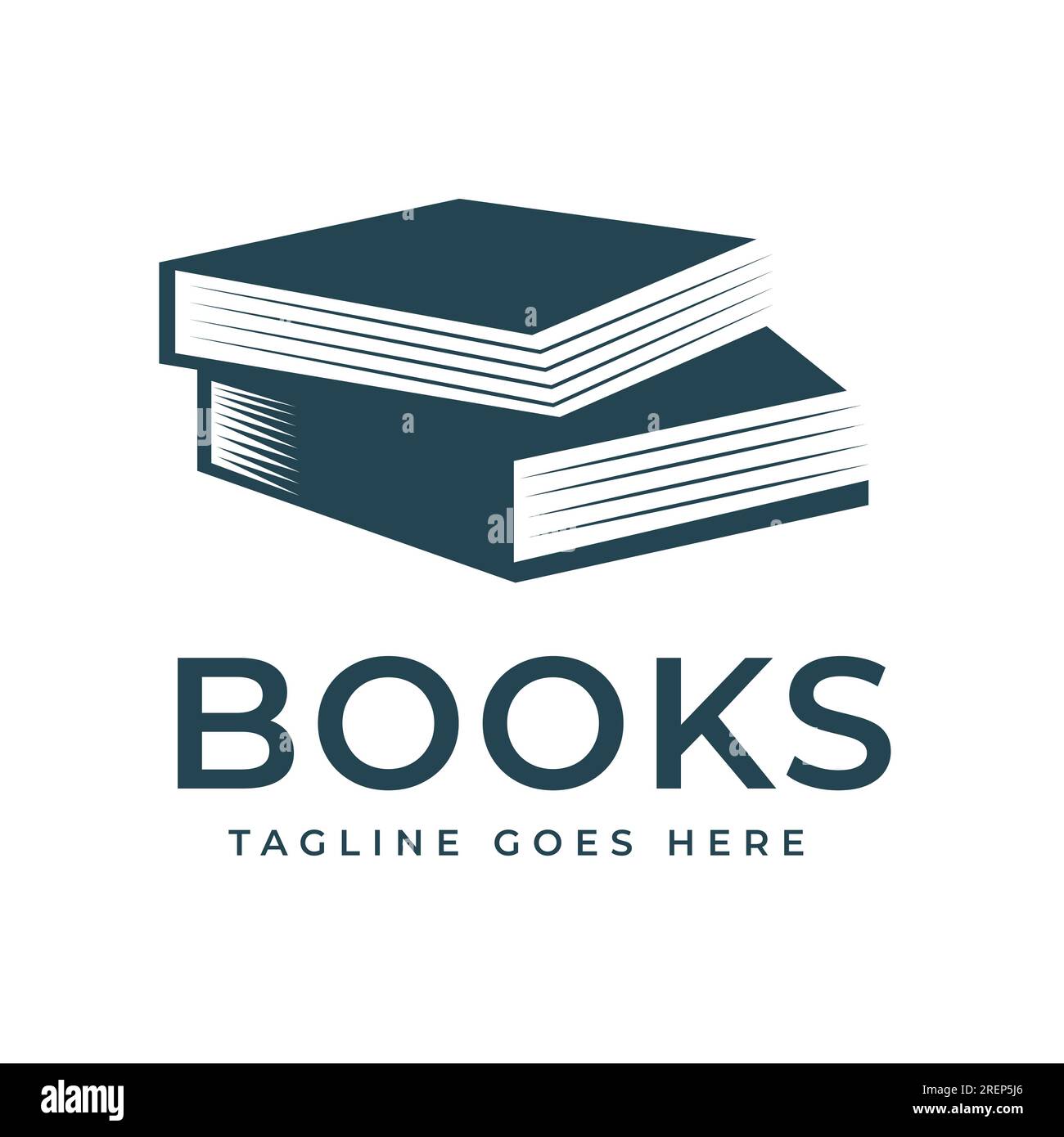 Stapel Bücher Inspiration Retro-Vintage-Logo-Design Erfolg Bildungswesen Vektor, Stapel Bücher Karriereschule Logo-Design Stock Vektor