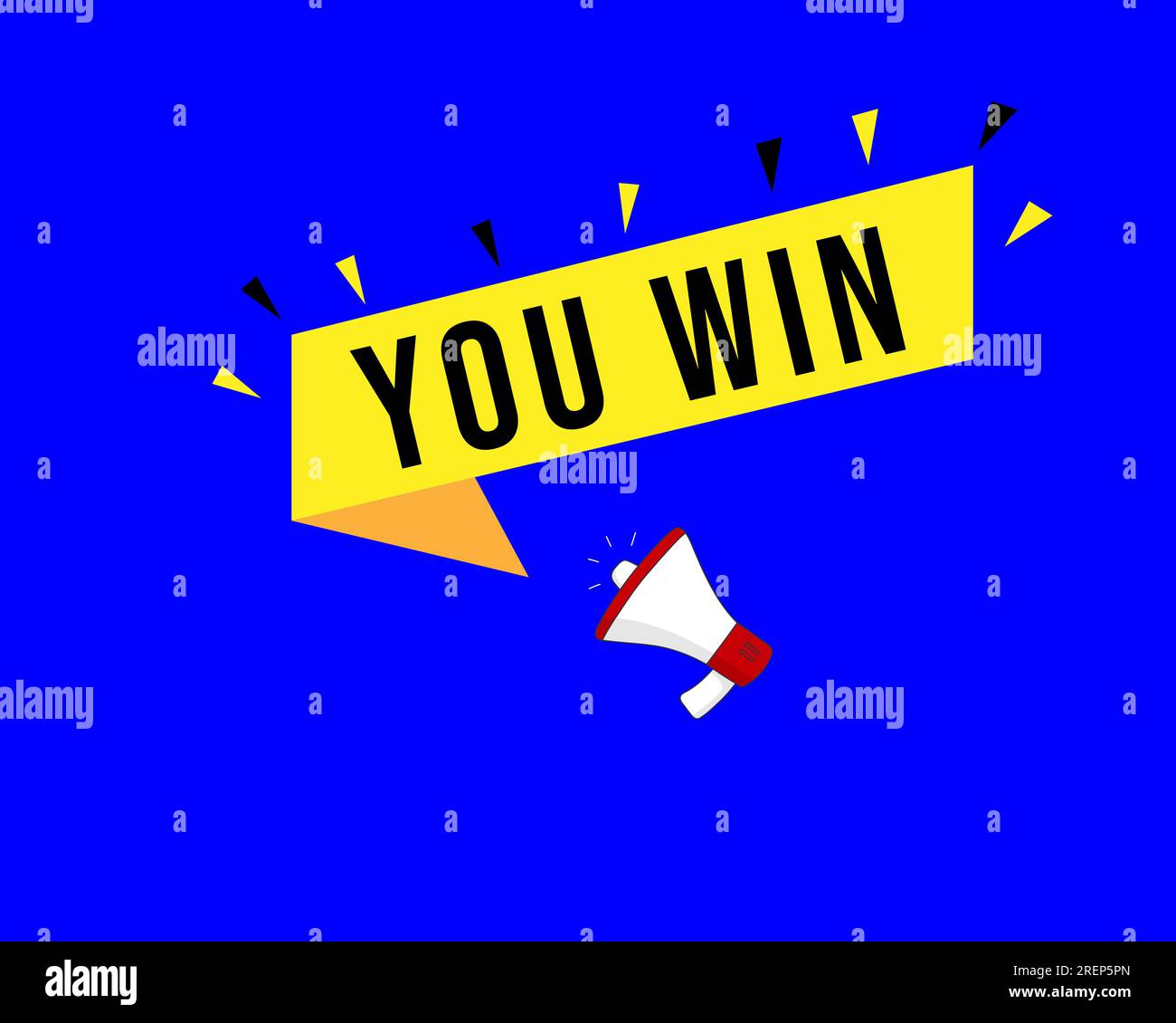 Du gewinnst die Sprechblase Stock Vektor