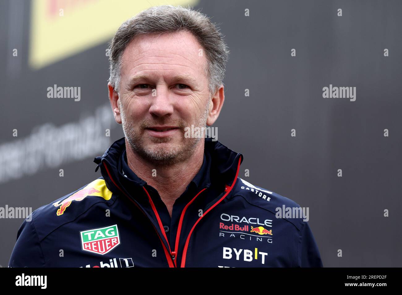 Stavelot, Belgien. 29. Juli 2023. Christian Horner, Teamleiter von Red Bull Racing auf der Koppel vor dem Sprint-Shootout des Grand Prix F1 in Belgien. Kredit: Marco Canoniero/Alamy Live News Stockfoto