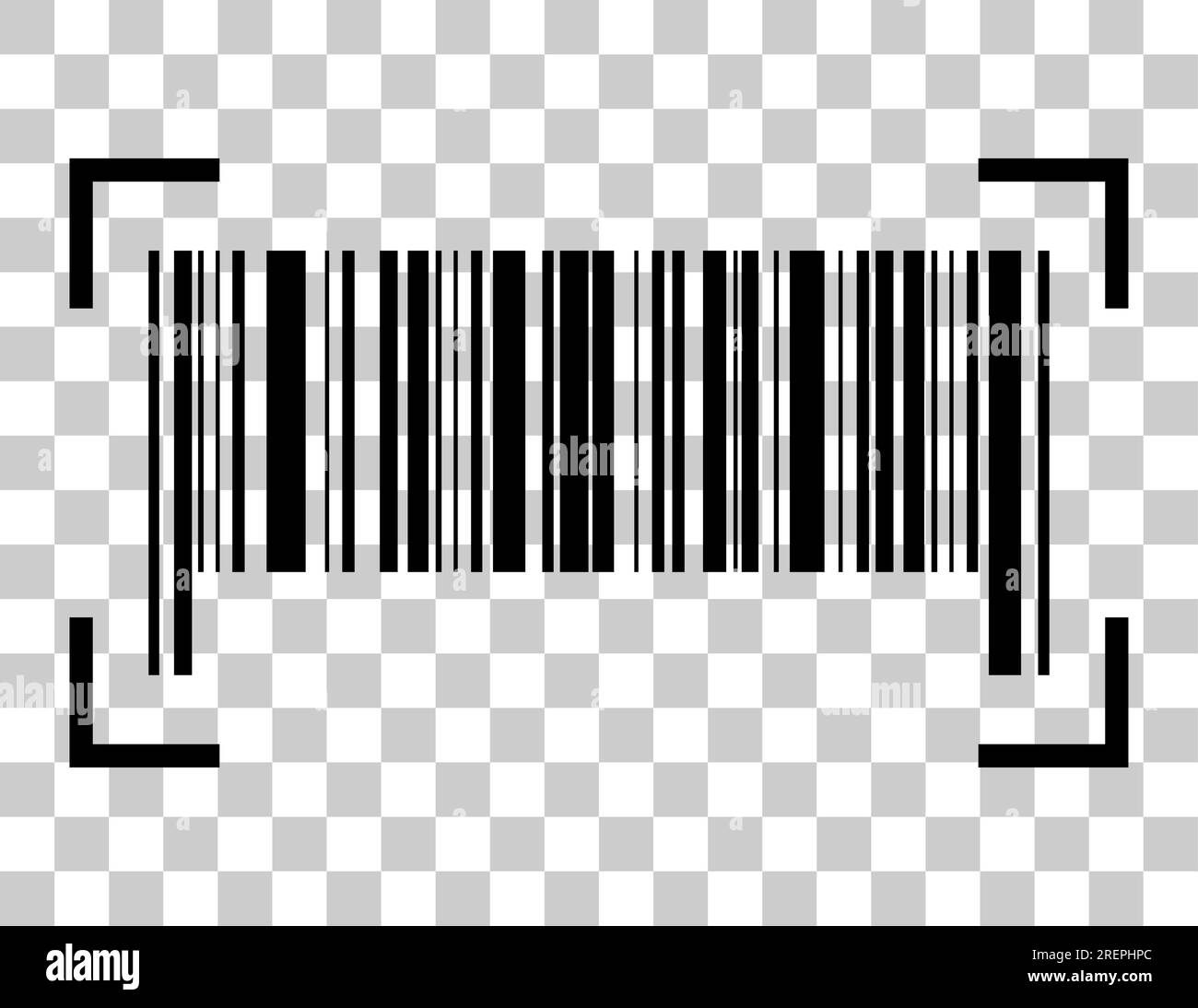 Barcode-Vektorsymbol. Barcode für flaches Web-Design. Isolierte Darstellung. Stock Vektor