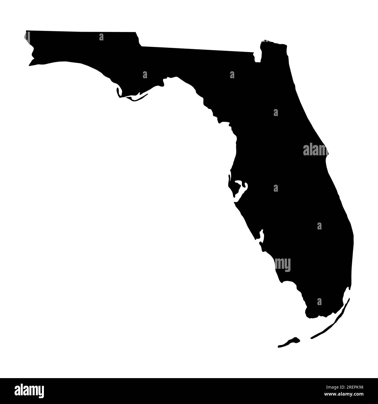 Florida-Kartenform, vereinigte Staaten von amerika. Symbolvektordarstellung für flache Konzepte. Stock Vektor