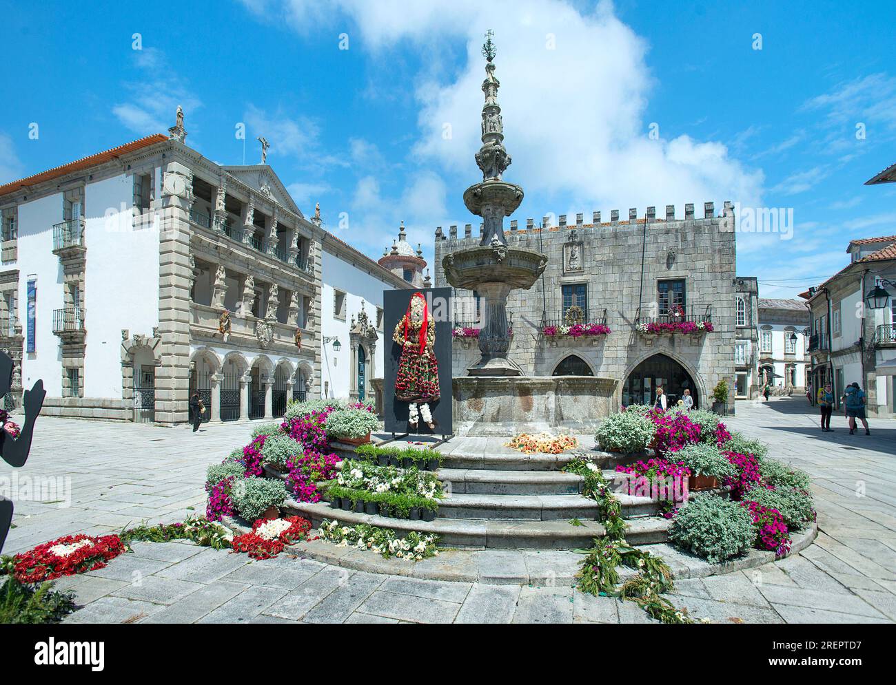 Praca da Republica, Viana do Castelo, Minho, Portugal Stockfoto