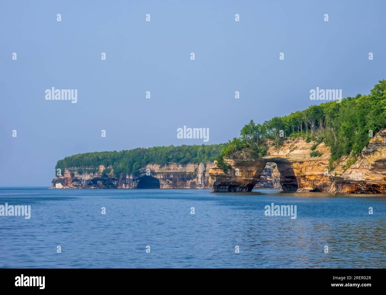 Pictured Rocks National Lakeshore am Lake Superior auf der oberen Halbinsel von Michigan, USA Stockfoto