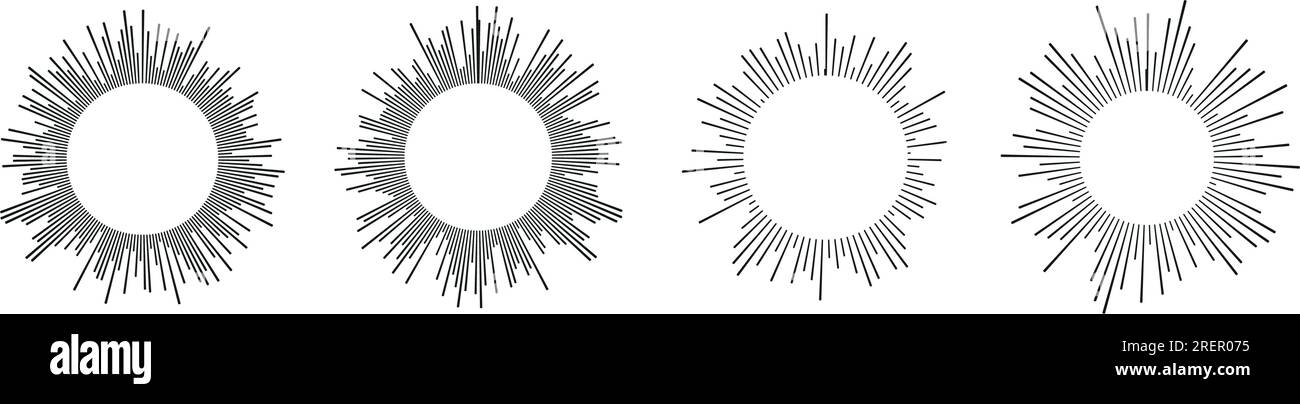 Sound Wave Kollektion. Rhythmus mit Audiobalken, Sprachnachrichten und Radiosymbolen wiedergeben. Eine Symphonie der Musik in Vektorform. Flache Abbildungen isoliert o Stock Vektor