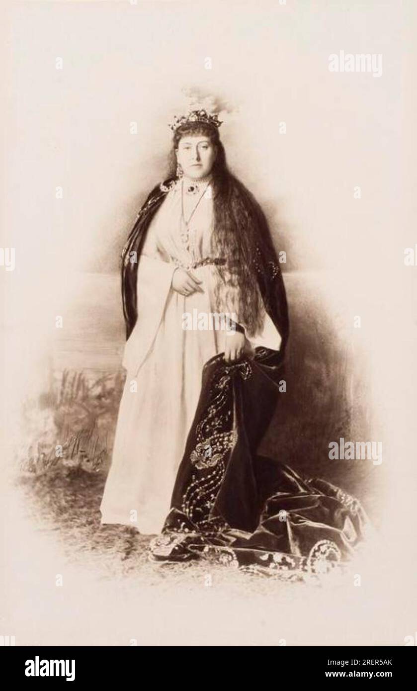 Tableau Vivant 'Malcolm Canmore' - George Washington Wilson 1888 von George Washington Wilson Stockfoto