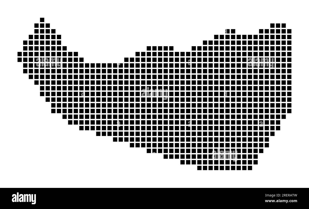 Karte von Somaliland. Karte von Somaliland im gepunkteten Stil