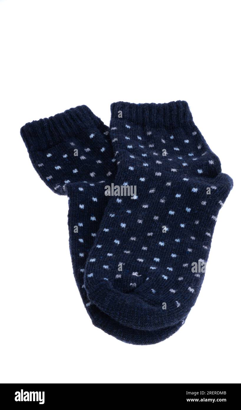 Socken isoliert auf weißem Hintergrund Stockfoto
