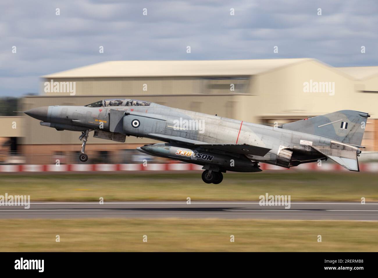 Greek Air Force Phantom II verlässt Royal International Air Tattoo 2023. Stockfoto