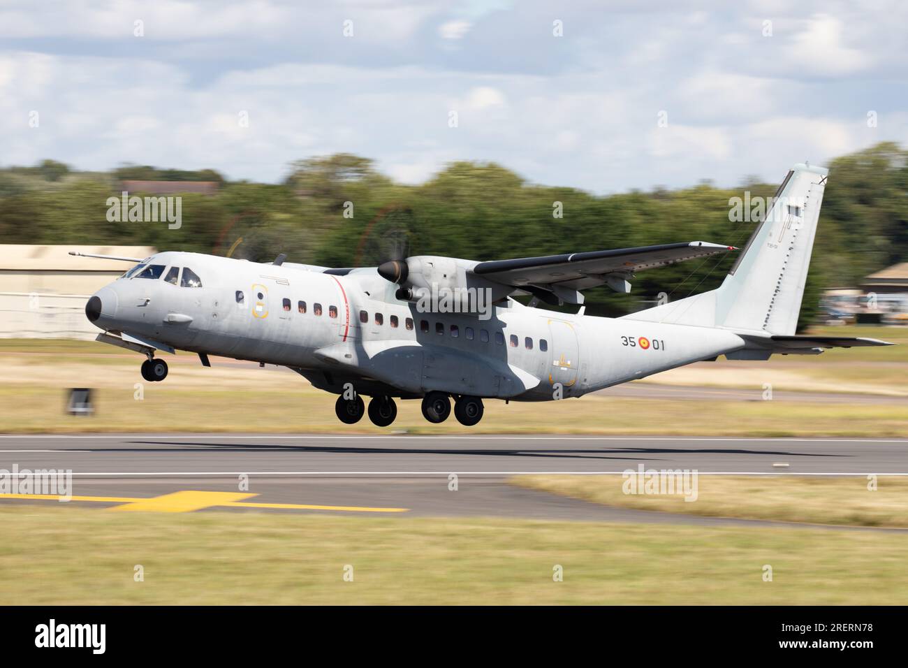 Spanische Luftwaffe CASAC-295M Abflug Royal International Air Tattoo 2023 Stockfoto