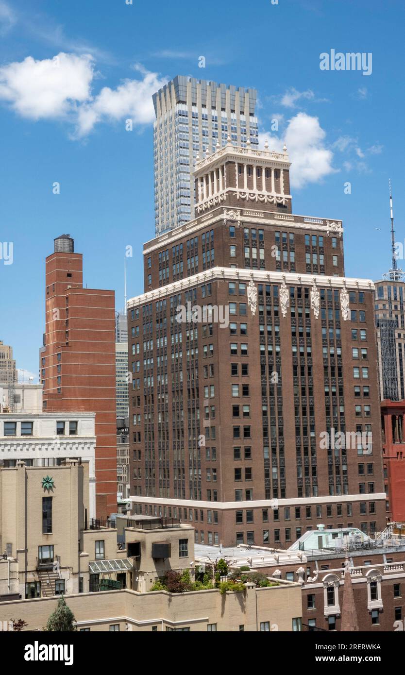 Das Bürogebäude in der 200 Madison Avenue, aus Sicht einer Wohnung in Murray Hill, 2023, New York City, Stockfoto