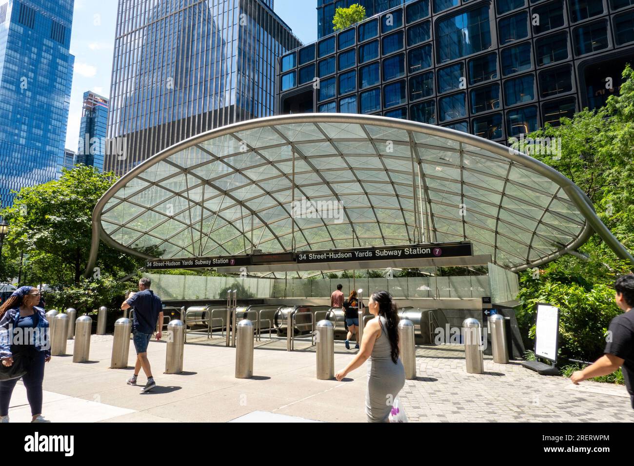 34. Street-Hudson Yards U-Bahnstation, New York City, USA 2023 Stockfoto