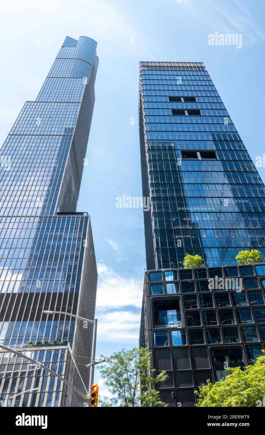 Wolkenkratzer bei Hudson Yards, 2023, NYC, USA Stockfoto
