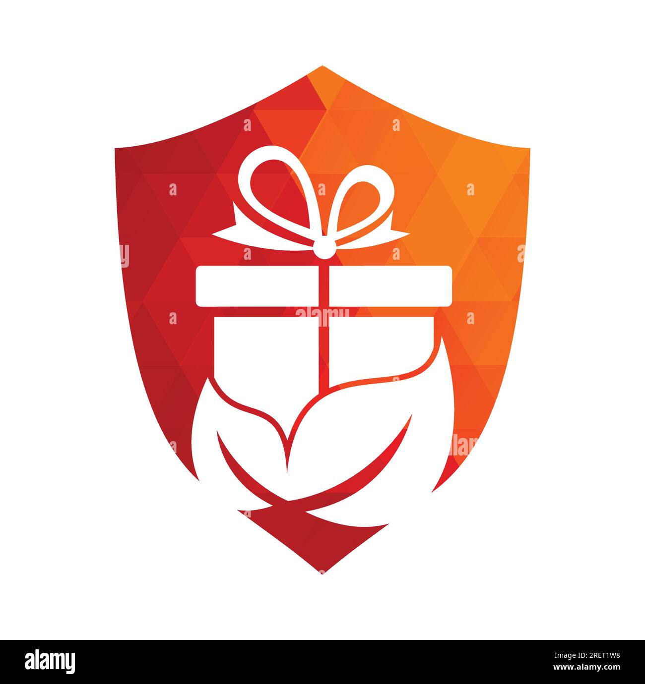 Vektor des Logos für Geschenkblatt. Design-Vorlage Für Das Geschenk-Logo Der Natur. Einzigartige überraschende und organische Logovorlage. Stock Vektor