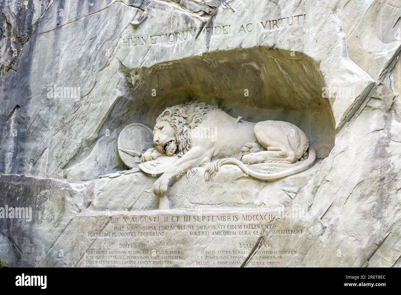 Löwendenkmal, Denkmalstraße, Stadt Luzern, Luzern, Schweiz Stockfoto