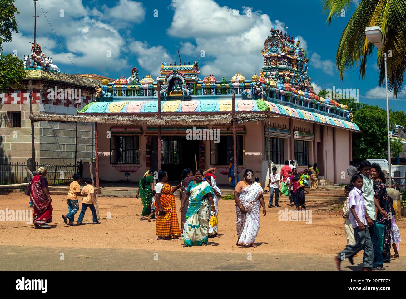 Sri Karpaga Vinayakar Tempel bei Pillaiyarpatti in der Nähe von Karaikudi, Tamil Nadu, Südindien, Indien, Asien Stockfoto