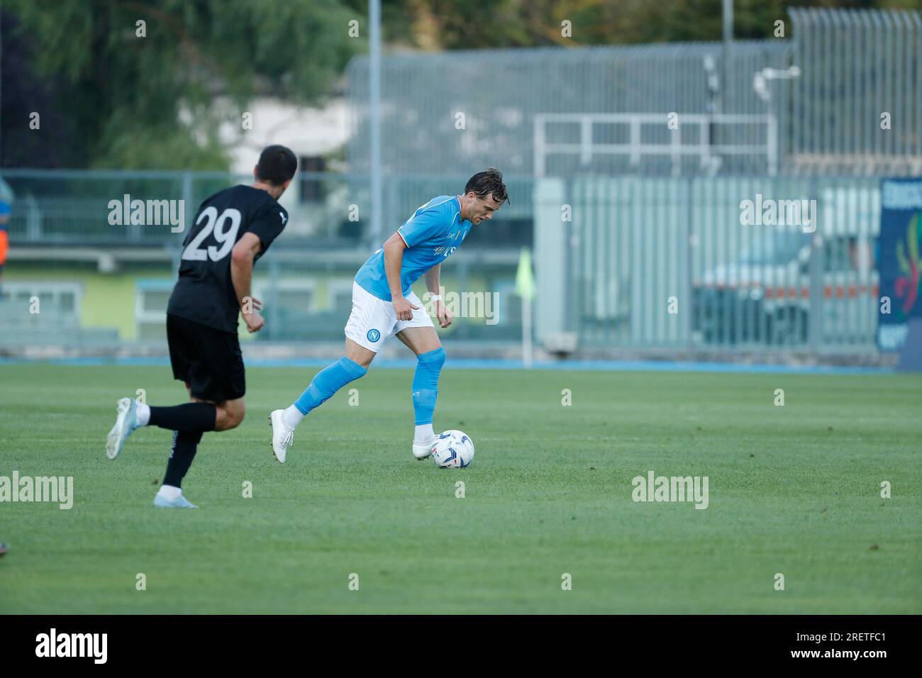 Während eines Fußballspiels Neapel gegen Hatayspor vor der Saison, Stadio Patini Castel di Sangro Italien Stockfoto