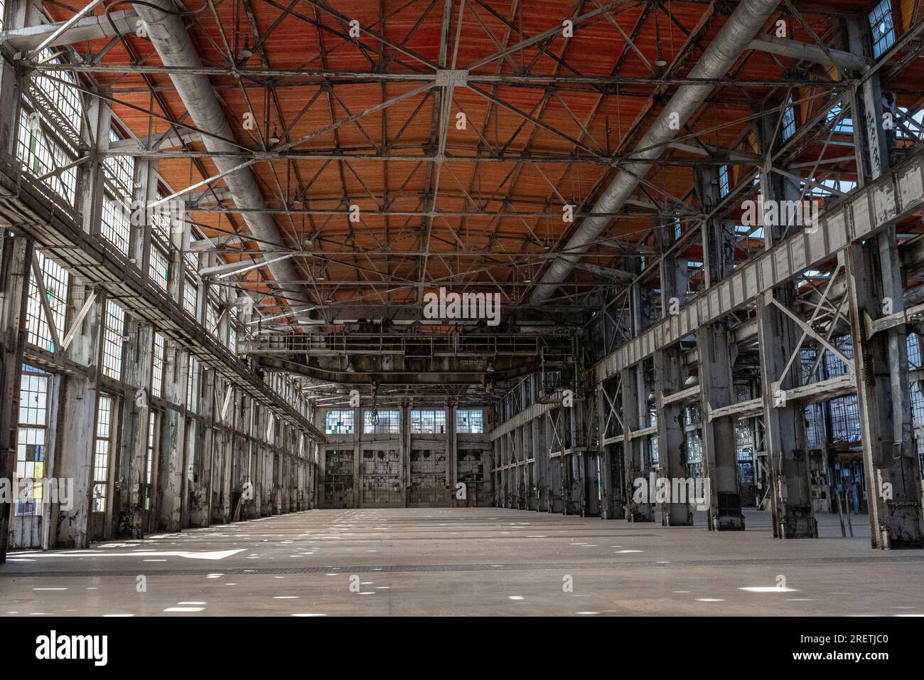 Santa Fe Railway Shops in Albuquerque, New Mexico (Boiler Shop) Stockfoto