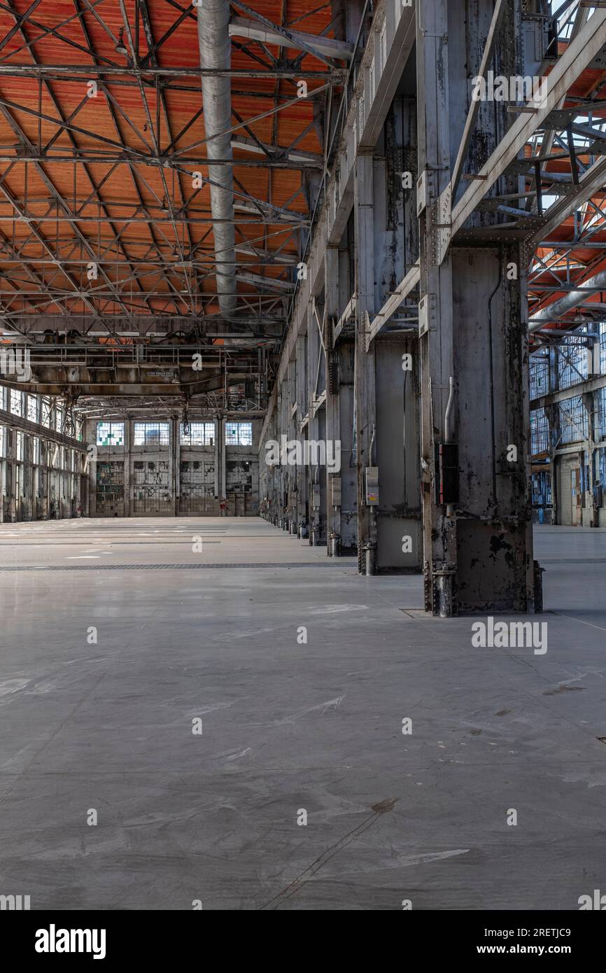 Santa Fe Railway Shops in Albuquerque, New Mexico (Boiler Shop) Stockfoto