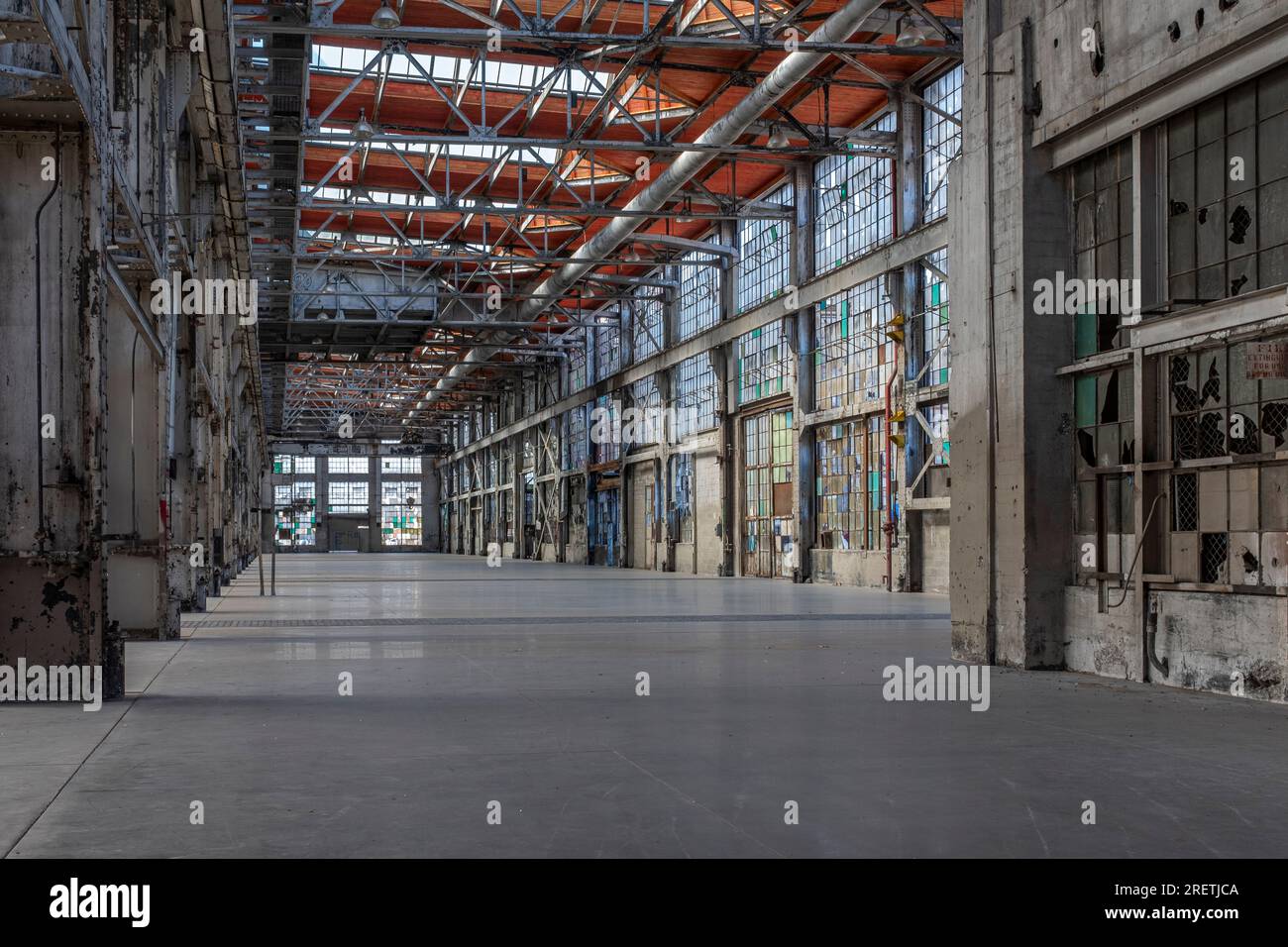 Santa Fe Railway Shops in Albuquerque, New Mexico (Boiler Shop) Stockfoto