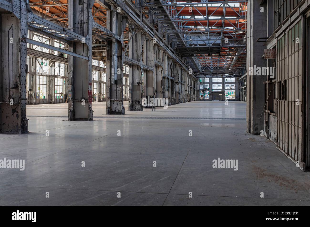 Santa Fe Railway Shops in Albuquerque, New Mexico (Boiler Shop) Stockfoto