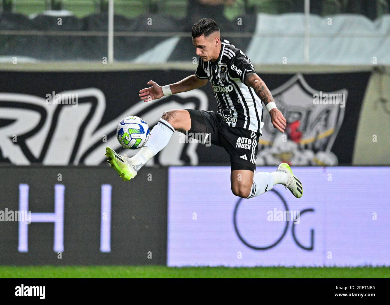 Belo Horizonte, Brasilien. 29. Juli 2023. Cristian Pavon von von Atletico Mineiro, während des Spiels zwischen Atletico Mineiro und Flamengo für die brasilianische Serie A 2023, im Arena Independencia Stadium, am 29. Juli in Belo Horizonte. Foto: Gledston Tavares/DiaEsportivo/Alamy Live News Kredit: DiaEsportivo/Alamy Live News Stockfoto