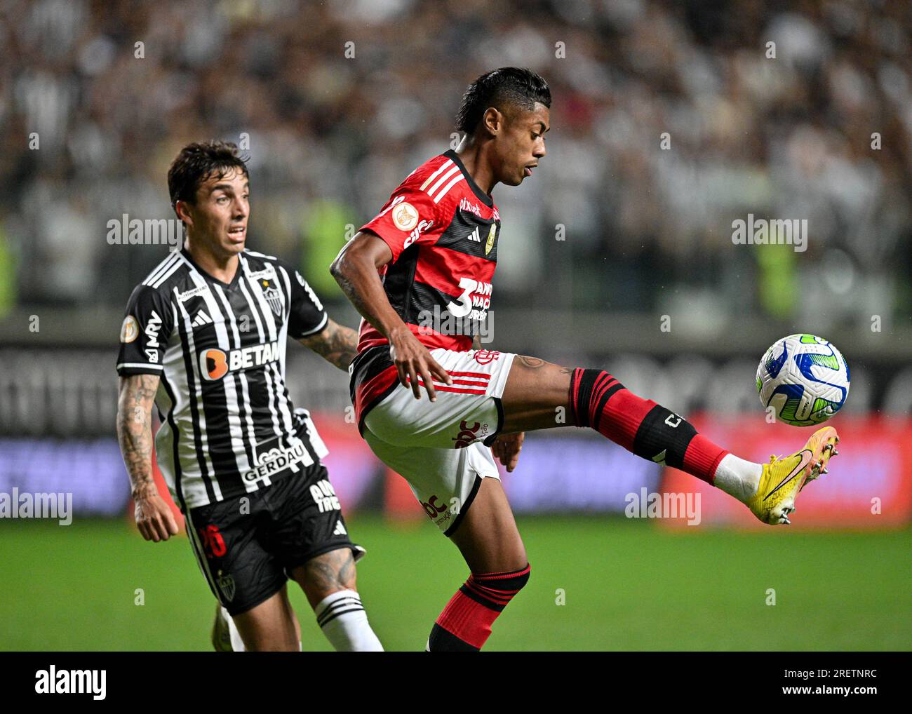 Belo Horizonte, Brasilien. 29. Juli 2023. Arena Independencia Bruno Henrique do Flamengo, während des Spiels zwischen Atletico Mineiro und Flamengo, für die 17. Runde der brasilianischen Meisterschaft, in der Arena Independencia, diesen Samstag, 29. 30761 $ (Gledston Tavares/SPP) Guthaben: SPP Sport Press Photo. Alamy Live News Stockfoto