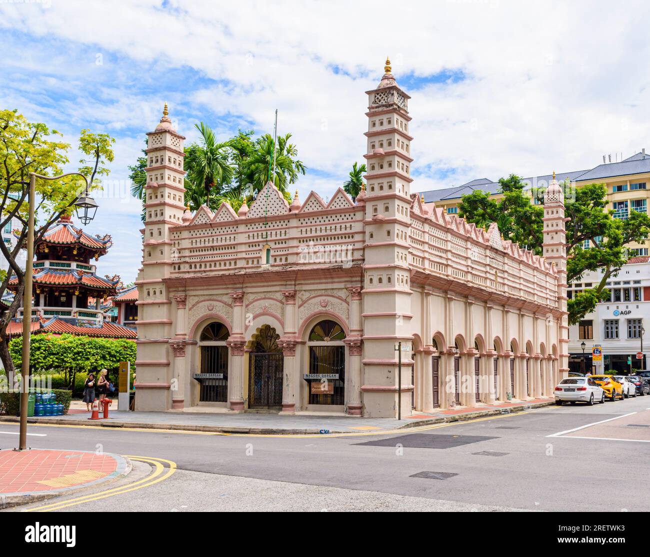 Nagore Dargah Indian Muslim Heritage Centre, Telok Ayer St, Singapur Stockfoto