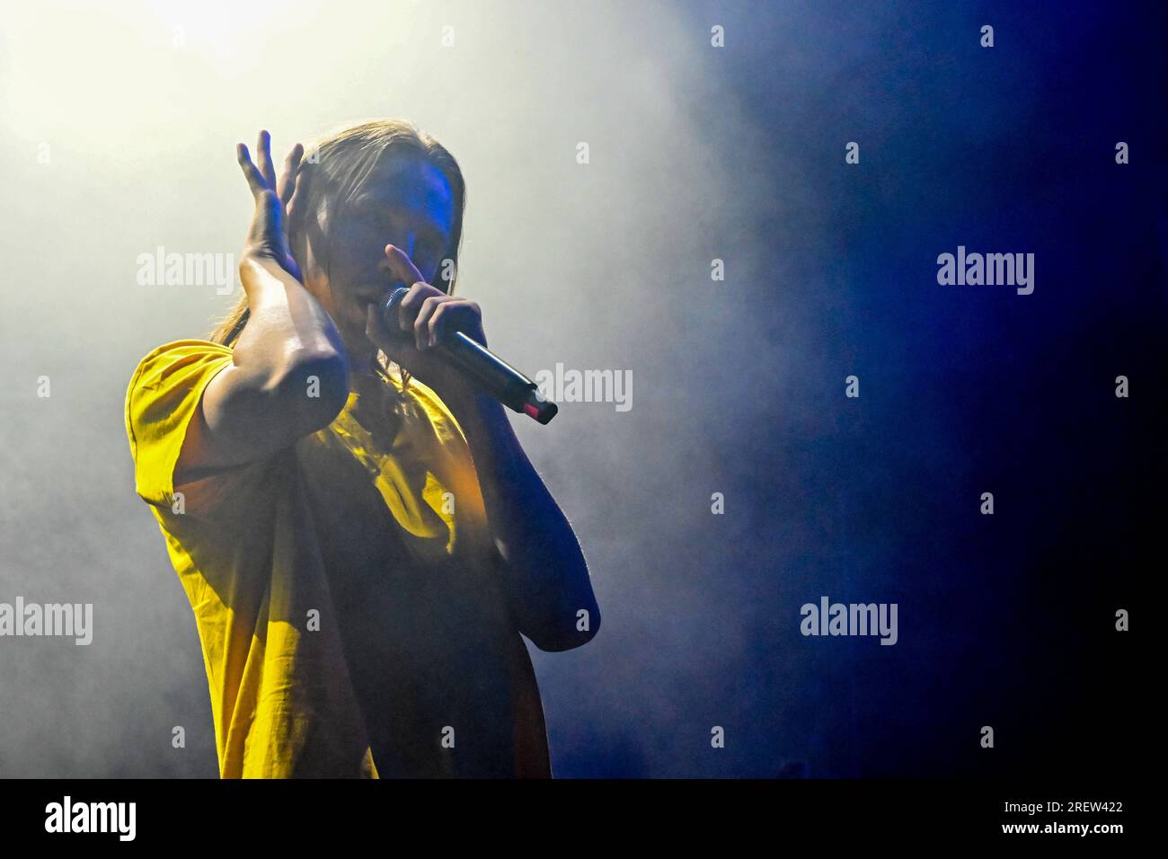 Brünn, Tschechische Republik. 29. Juli 2023. Tommy Cash (Tomas Tammemets) tritt während des internationalen Musikfestivals Pop Messe am 29. Juli 2023 in Brünn auf. Kredit: Vaclav Salek/CTK Photo/Alamy Live News Stockfoto