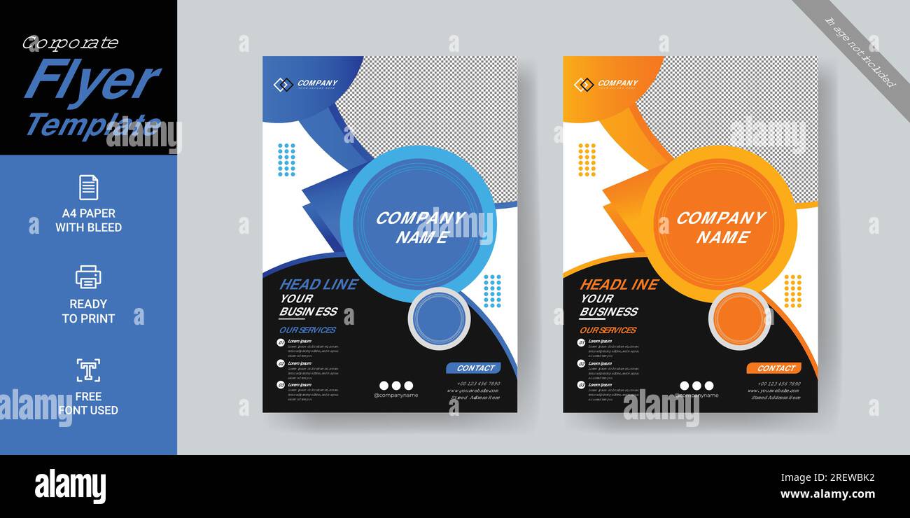 Business Flyer Template Design oder Vector Stock Vektor