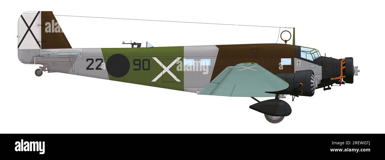 Junkers Ju 52/3mg3e (22○90) of the National Aviation, 1938 Stockfoto