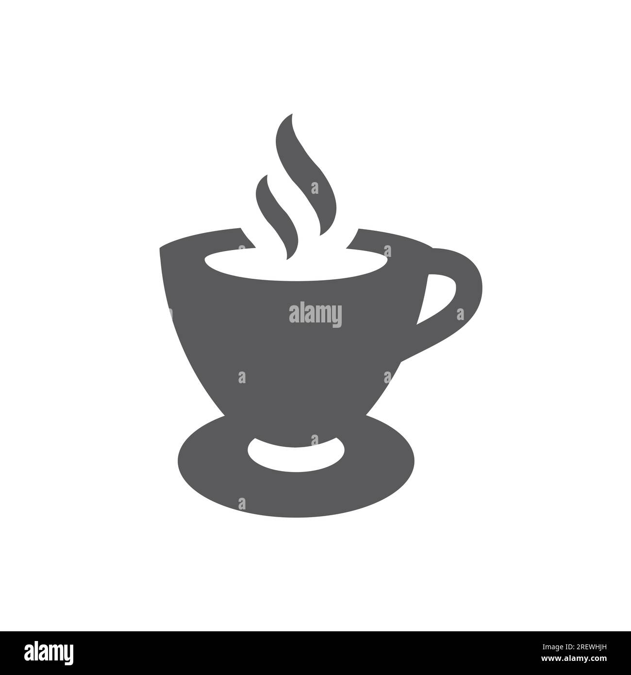 Symbol für heiße Tasse mit Kaffee oder Tee. Füllsymbol für Tassenvektor. Stock Vektor