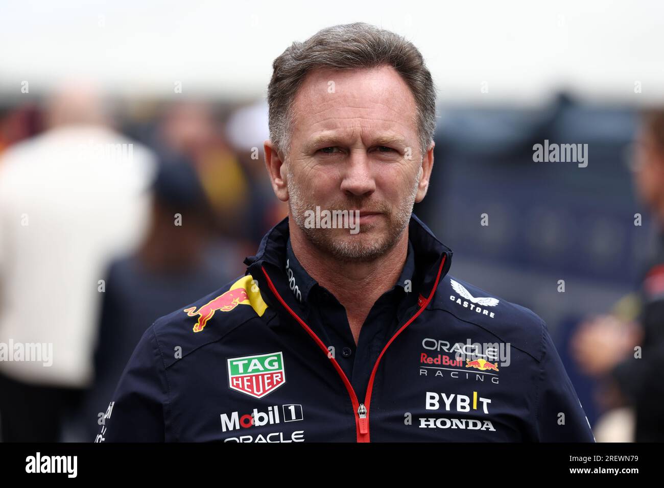 Stavelot, Belgien. 30. Juli 2023. Christian Horner, Teamleiter von Red Bull Racing vor dem F1. Grand Prix von Belgien im Spa Francorchamps am 23. Juli 2023 in Stavelot, Belgien. Kredit: Marco Canoniero/Alamy Live News Stockfoto