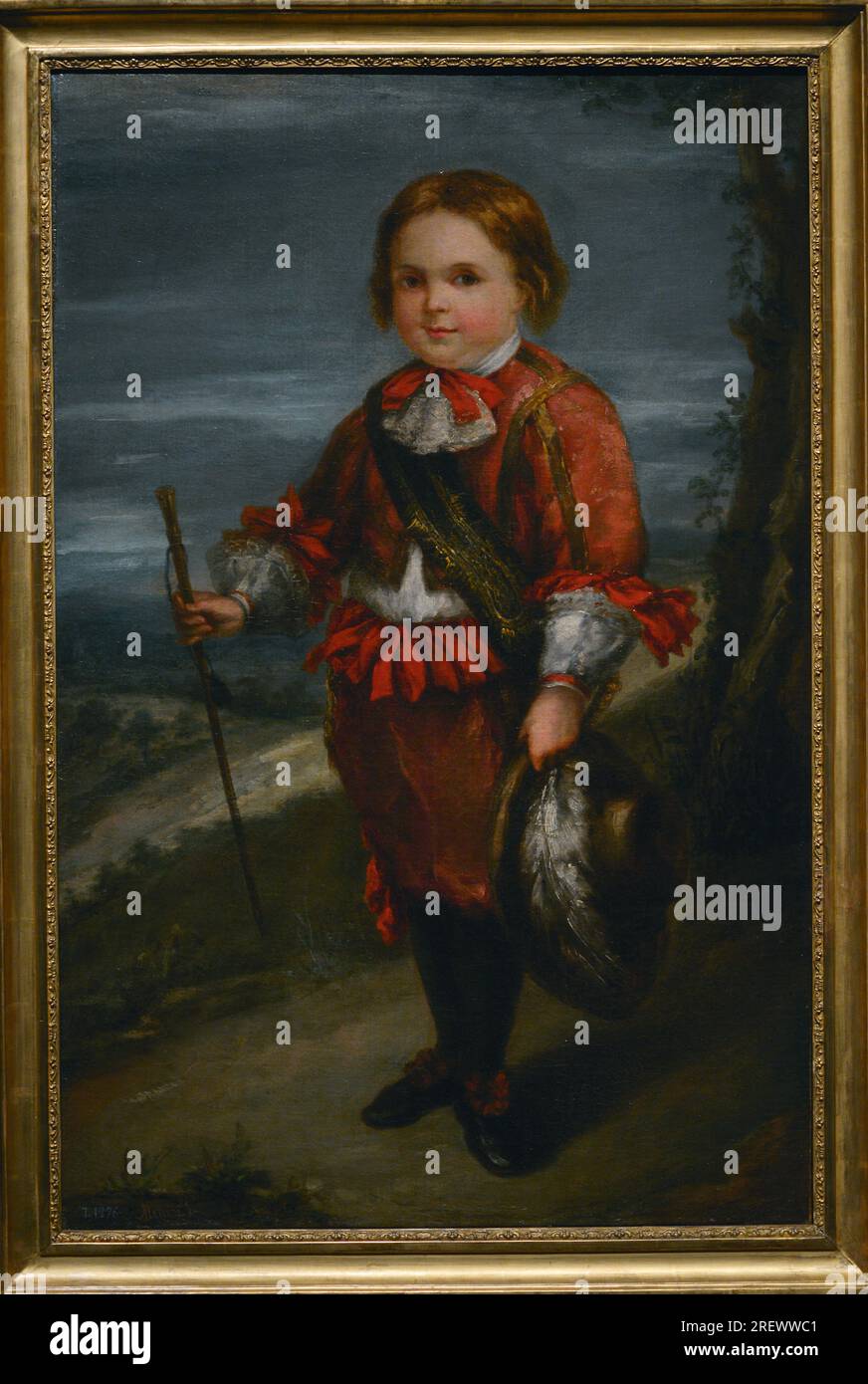 Leonardo Alenza y Nieto (1807-1845). Spanischer Maler. Porträt eines Jungen im Stil des 17. Jahrhunderts, ca. 1840. Öl auf Leinwand, 110,4 x 72,8 cm. Prado-Museum. Madrid. Spanien. Stockfoto