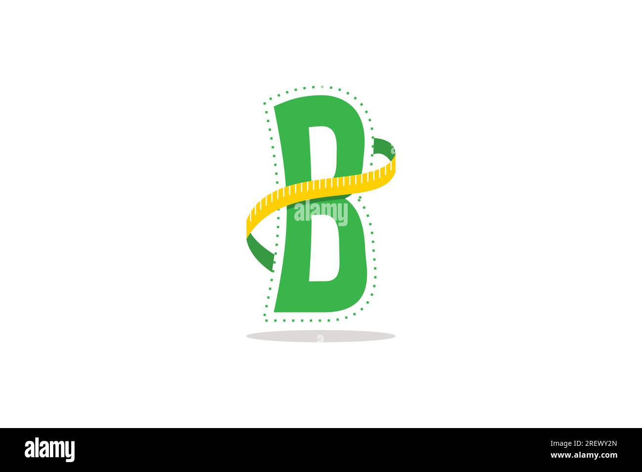 Buchstabe B Gewichtsverlust Gesundheit Logo Design Stock Vektor