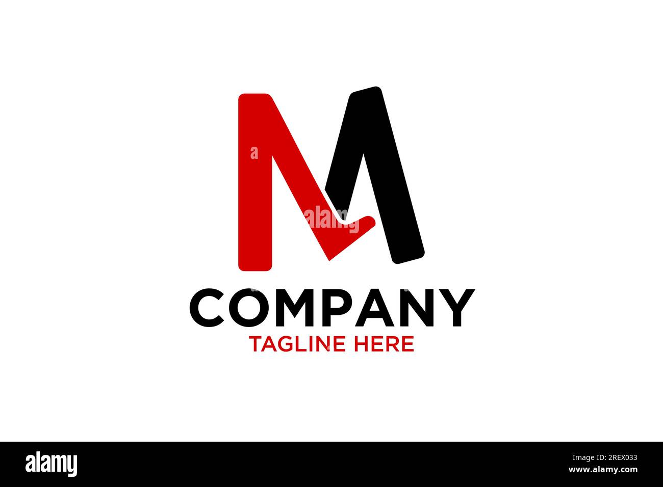 Design mit M-Kick-Logo Stock Vektor