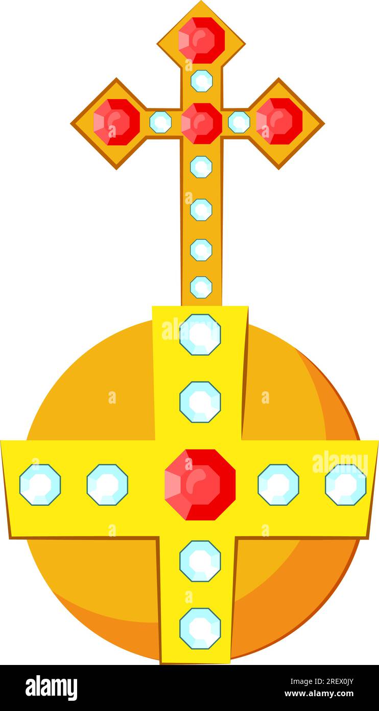 Goldene Kugel mit Edelsteinen Vektordarstellung Stock Vektor