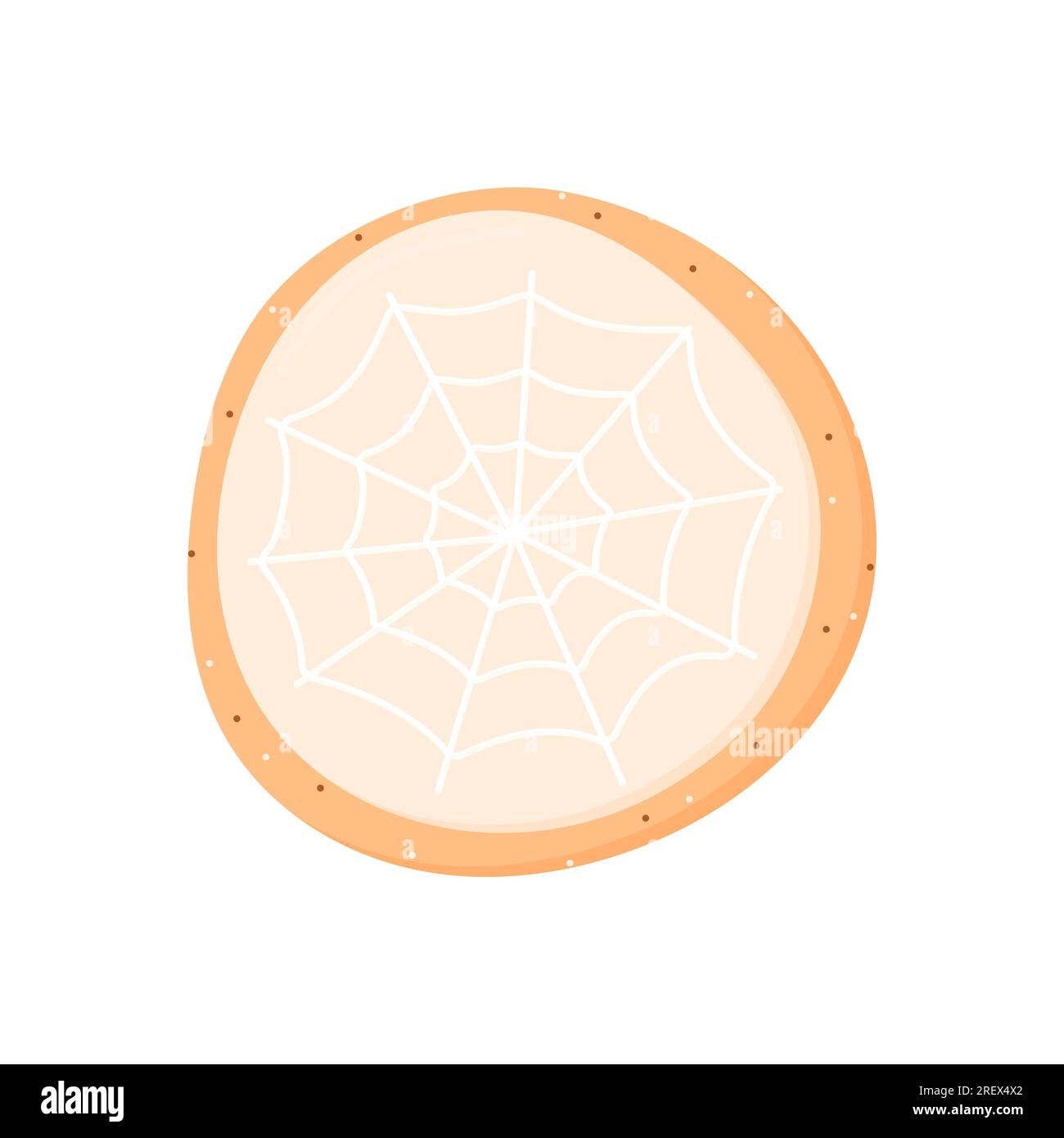 Halloween-Kekse, Schädel, Hexe, Spinnennetz, Kürbis Stock Vektor