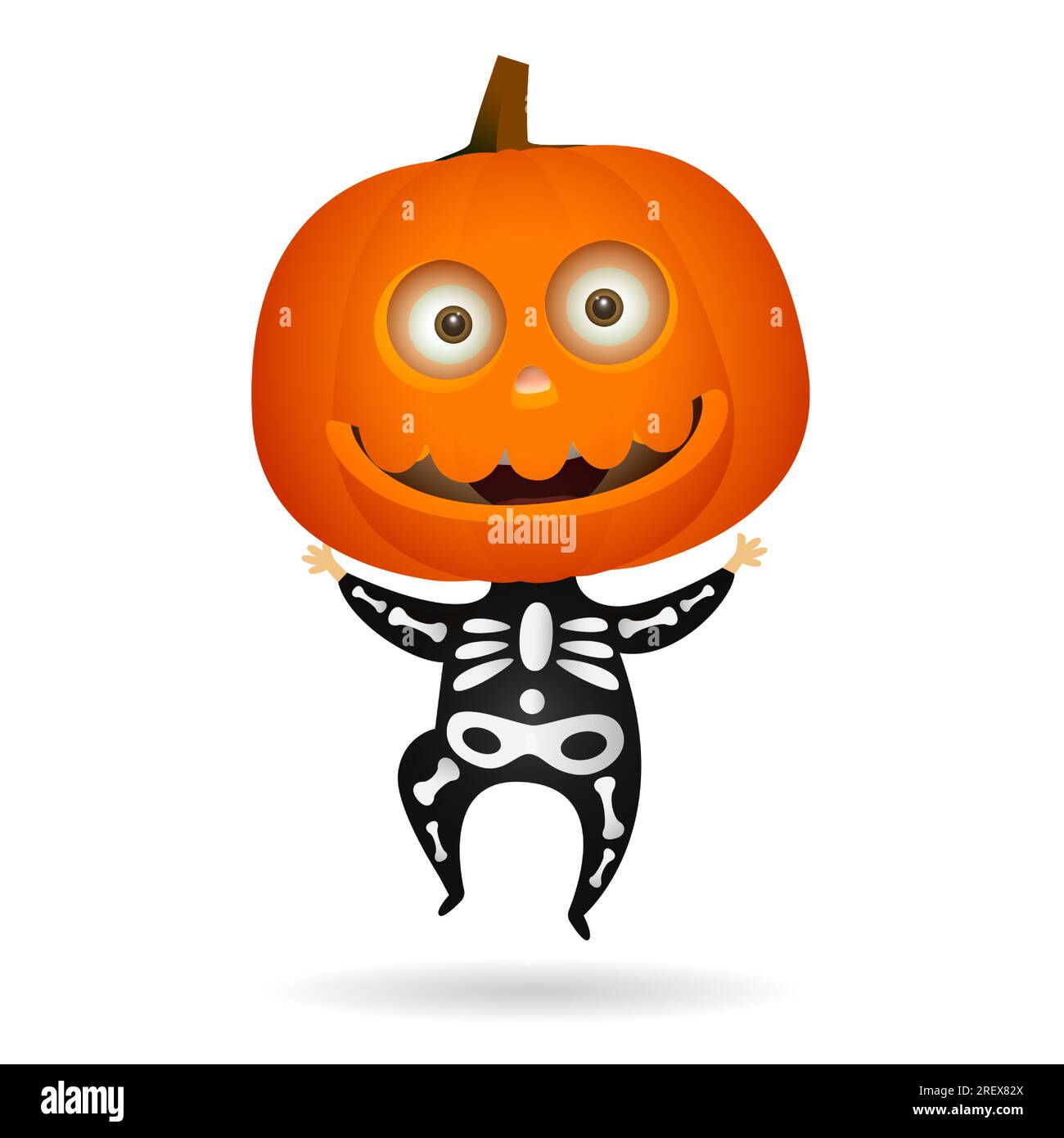 Süßes Halloween-Skelett Stock Vektor