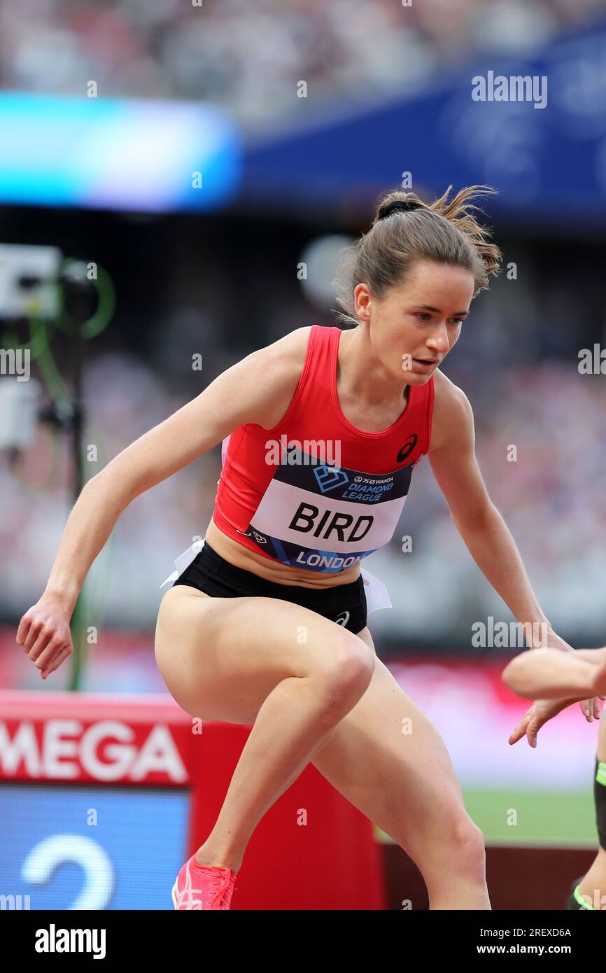 Elizabeth BIRD (Großbritannien) nimmt am Frauen-Steeplechase-Finale 3000m Teil, bei der 2023, IAAF Diamond League, Queen Elizabeth Olympic Park, Stratford, London, Großbritannien. Stockfoto