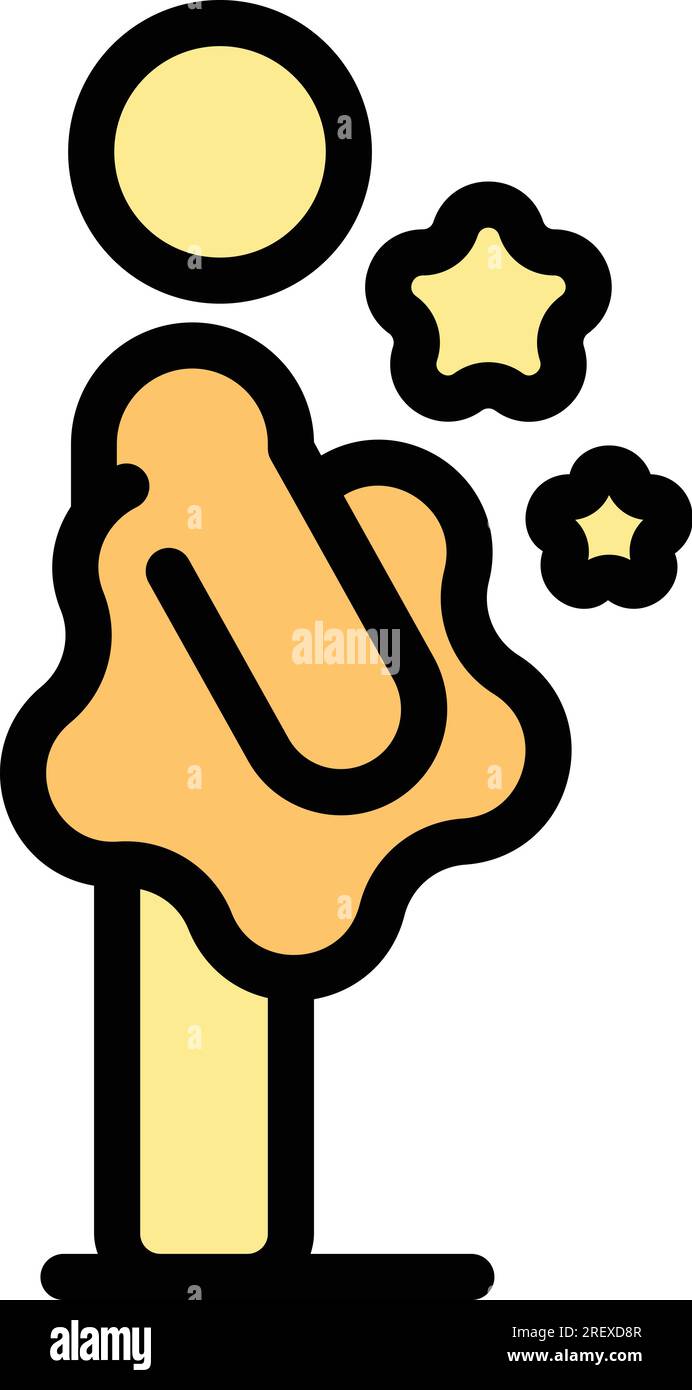 Konturvektor des Symbols für Onlineinhalte verwenden. Soziale Medien. Menschen veröffentlichen eine Farbanzeige Stock Vektor