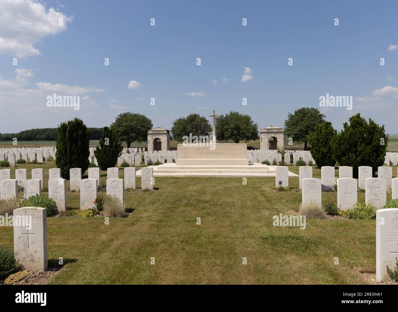 Regina Trench CWGC Friedhof des Großen Krieges Stockfoto