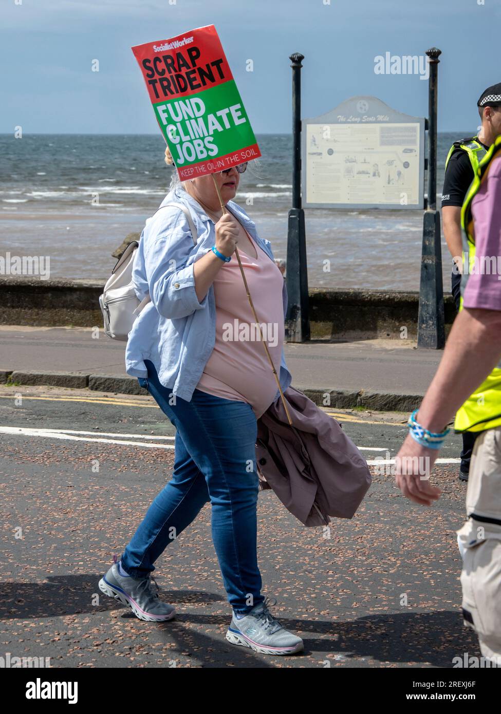 Ayr, Schottland, Großbritannien. 29. Juli 2023: A March of Independence in Ayr, Schottland. Stockfoto