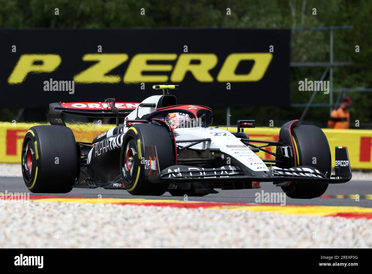 Stavelot, Belgien. 30. Juli 2023. Yuki Tsunoda aus AlphaTauri auf der Strecke während des F1 Grand Prix von Belgien im Spa Francorchamps am 30. Juli 2023 in Stavelot, Belgien. Kredit: Marco Canoniero/Alamy Live News Stockfoto