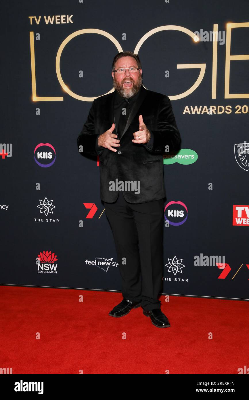 30. Juli 2023: SHANE JACOBSON nimmt an den TV WEEK Logie Awards 63. am Star am 30. Juli 2023 in Sydney, NSW, Australien Teil (Kreditbild: © Christopher Khoury/Australian Press Agency via ZUMA Wire) REDAKTIONELLER GEBRAUCH! Nicht für den kommerziellen GEBRAUCH! Stockfoto