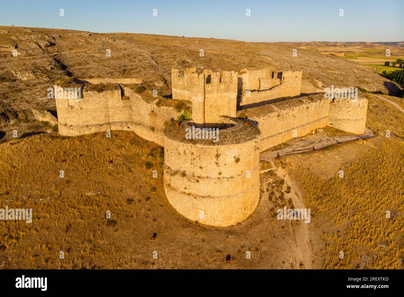 Burg aus dem 15. Jahrhundert, Berlanga de Duero, Soria, autonome Gemeinschaft Castilla y León, Spanien, Europa Stockfoto