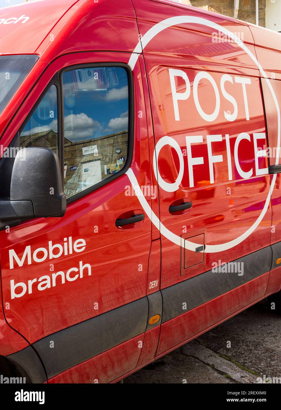 Mobile Post, Rural, Everyday Banking, Newlyn, Penzance, Cornwall, England, Großbritannien, GB. Stockfoto