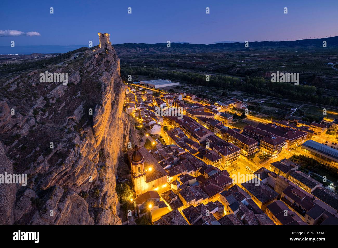 Quel Castle, 15. Jahrhundert, Quel, La Rioja, Spanien, Europa Stockfoto
