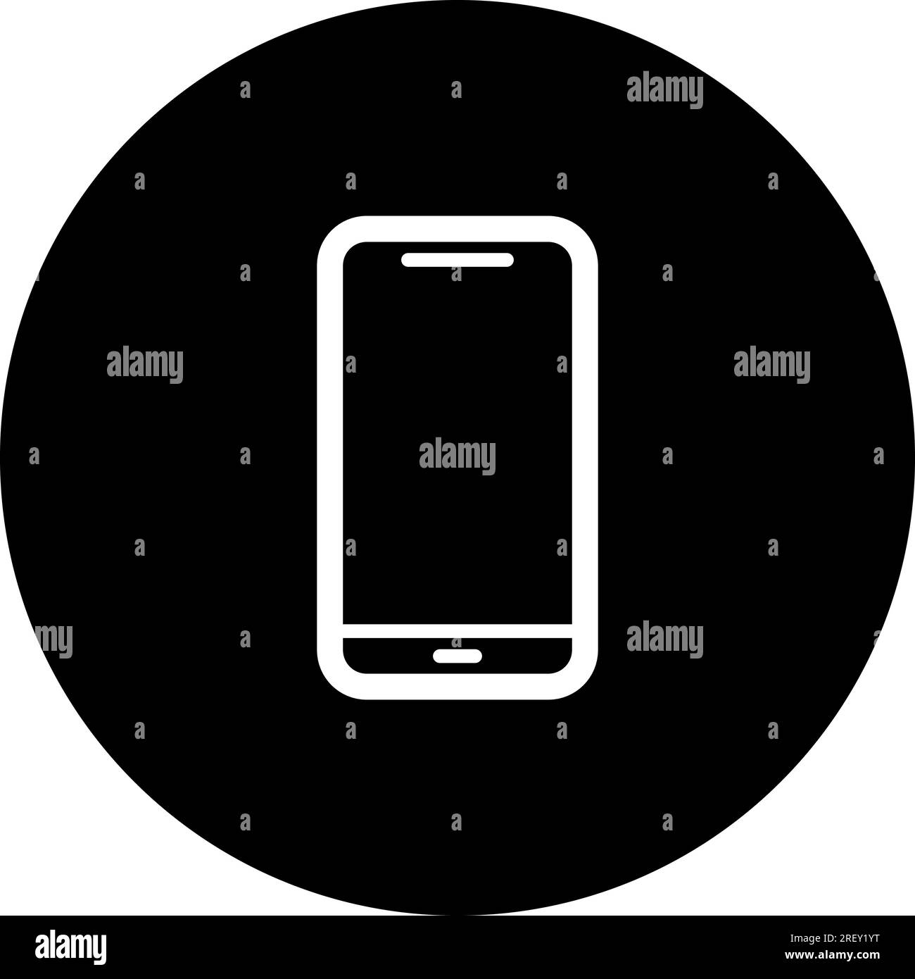 Flaches Mobiltelefon-Symbol als Kommunikationskonzept oder Rufsymbol Stock Vektor