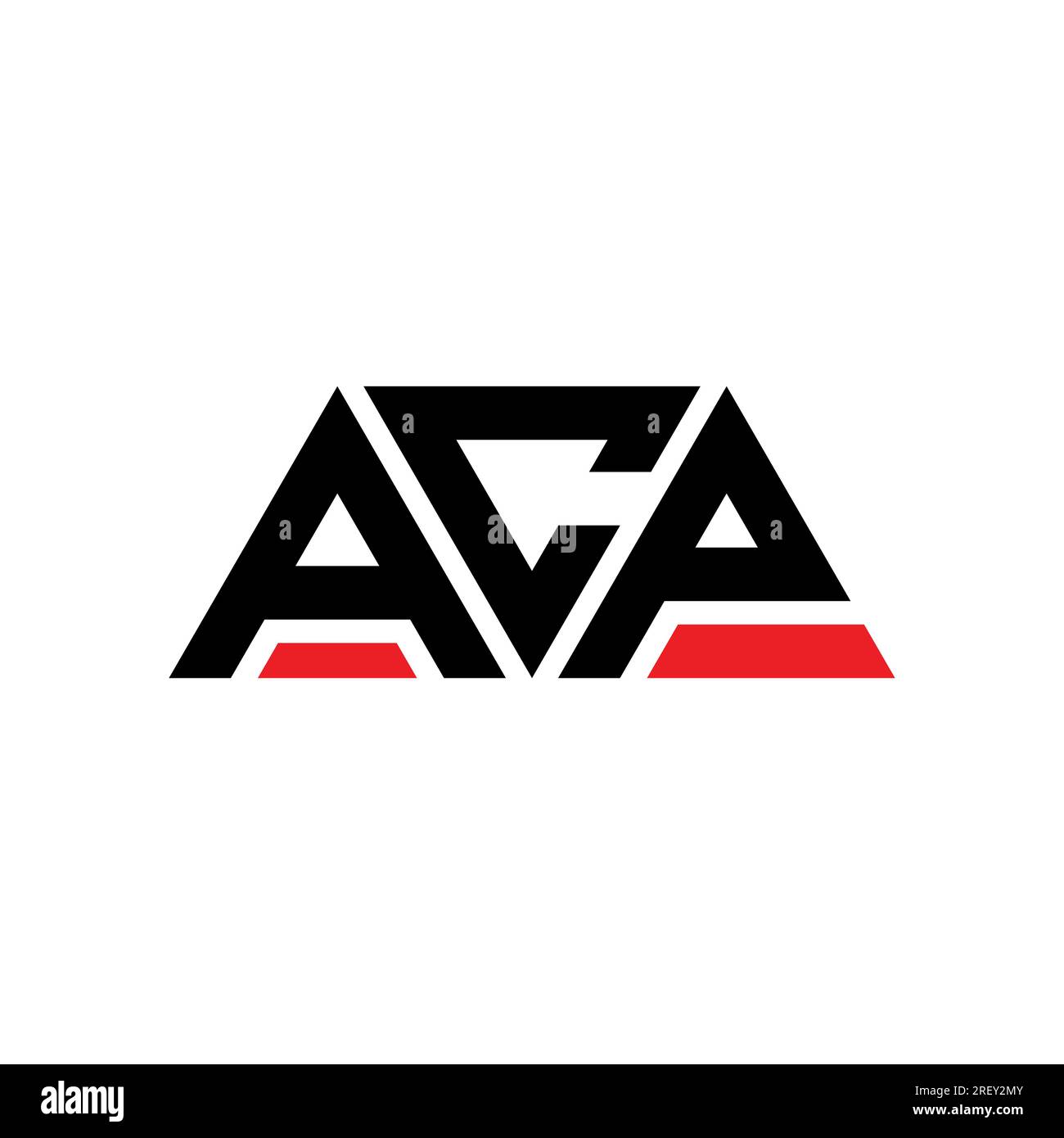 AKP-Logo mit Dreiecksbuchstaben und Dreiecksform. Monogramm mit AKP-Dreieck-Logo. ACP-Dreieck-Vektor-Logo-Vorlage mit roter Farbe. AKP-Triangul Stock Vektor